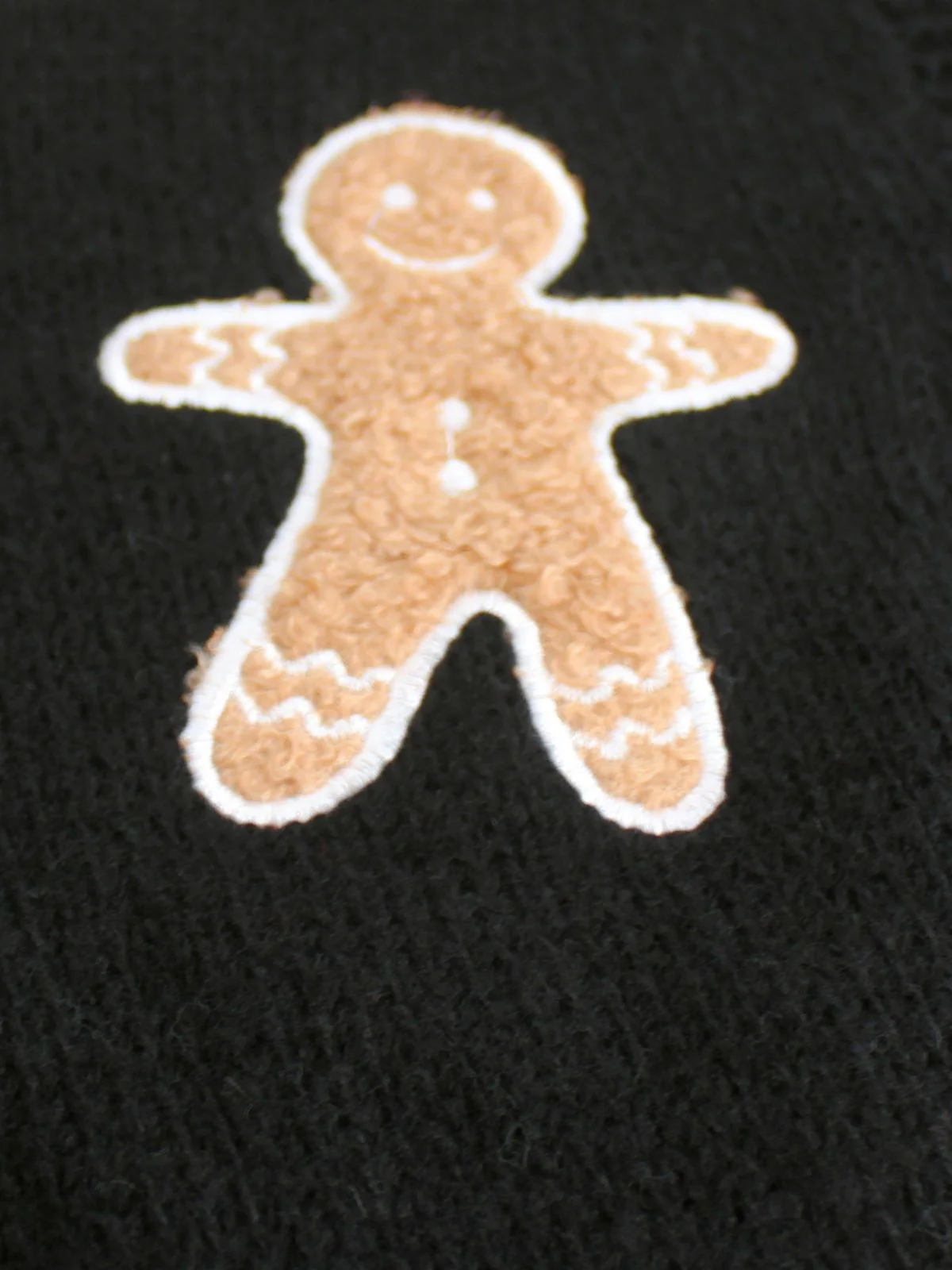 Braun 1960er Weihnachten Lebkuchenmann Kurz Cardigan - Image 7
