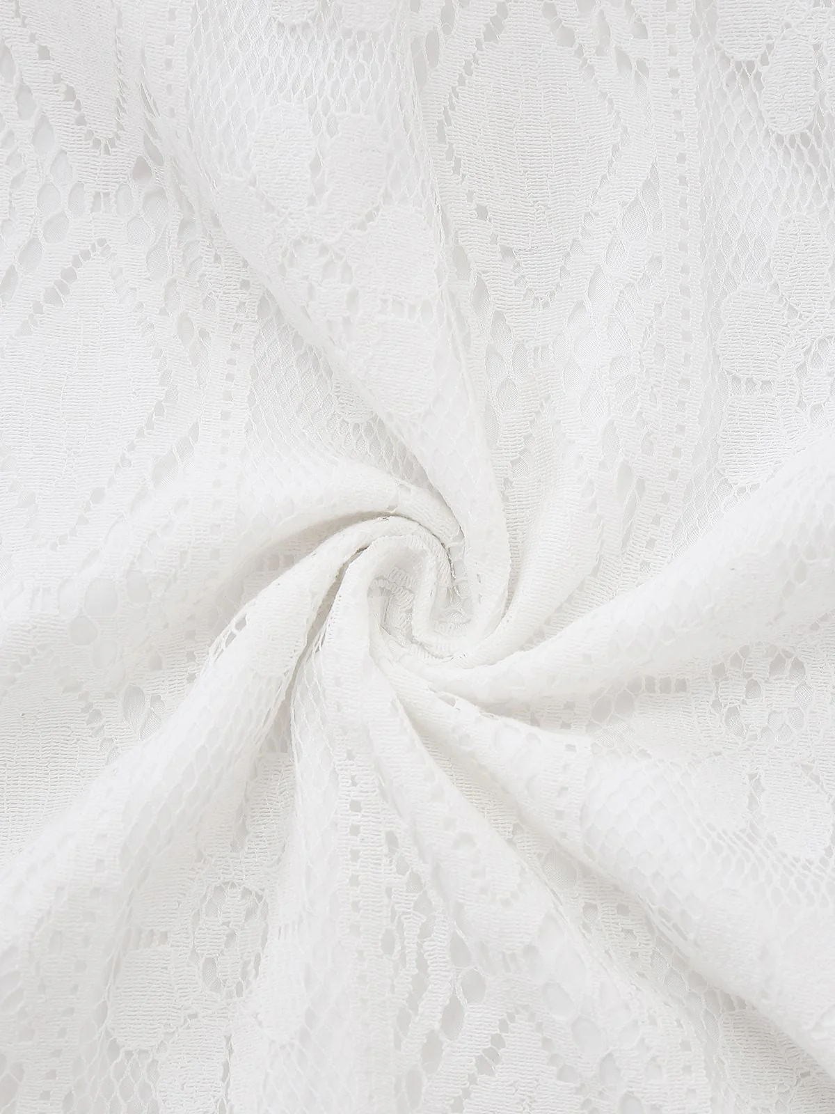 Weiß 1970er V-Ausschnitt Boho Spitze Maxi Kleid - Image 5