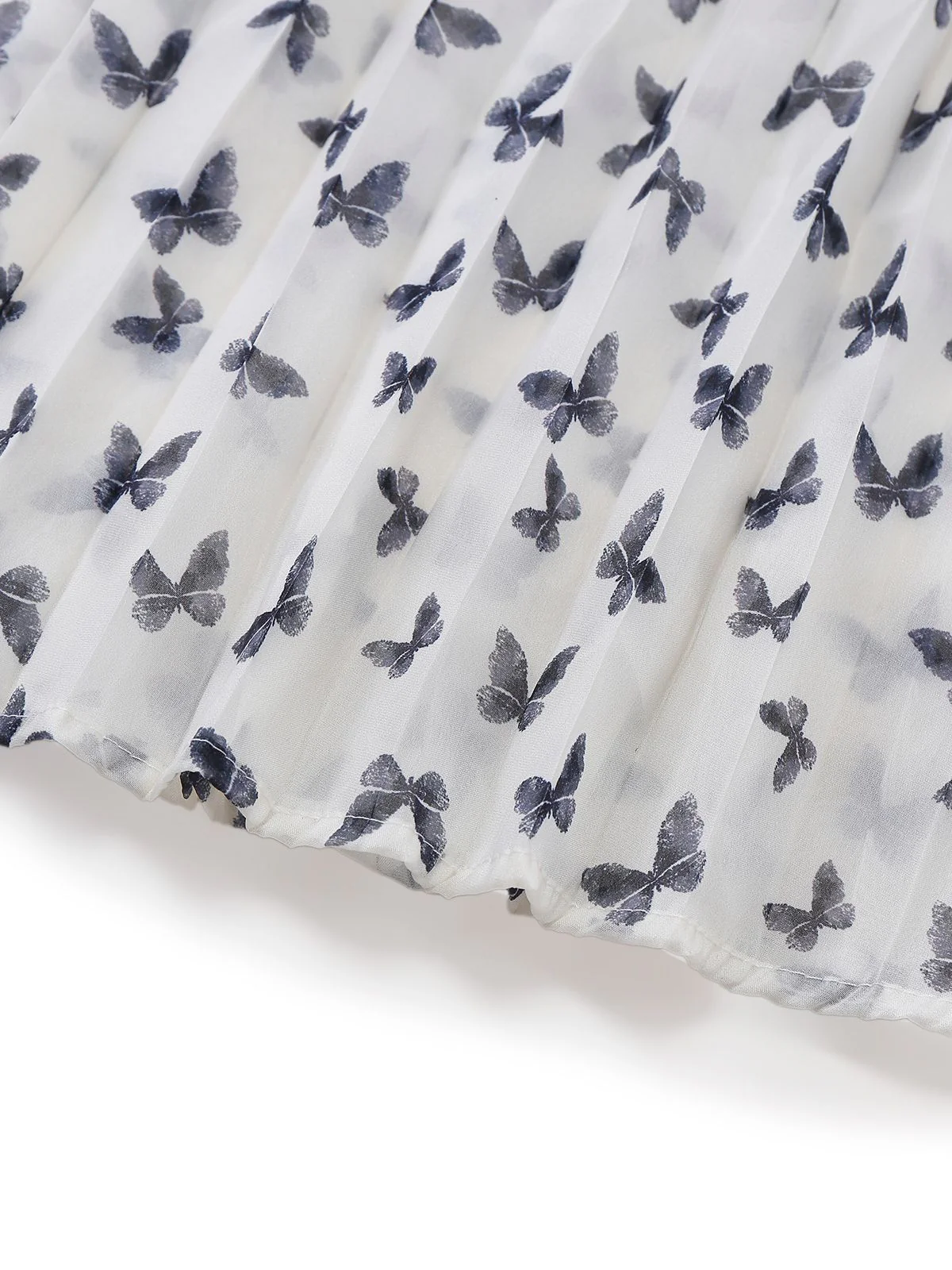 Weiß 1980er Schmetterling Perle Plissiertes Samt Korsett Midi Kleid - Image 6