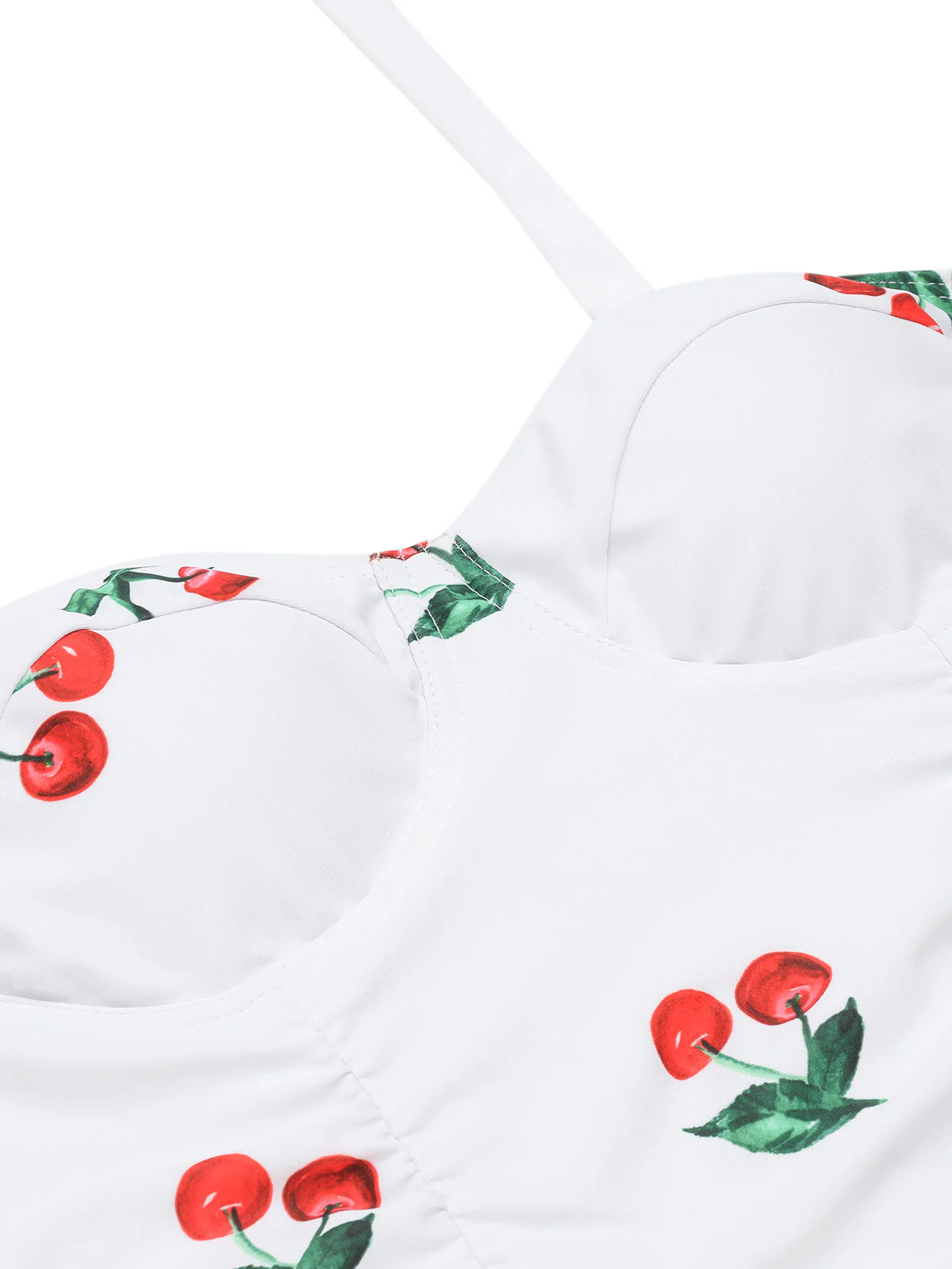 WEIß CHERRY HALFTER EINTEILIGER BADEANZUG - Image 6