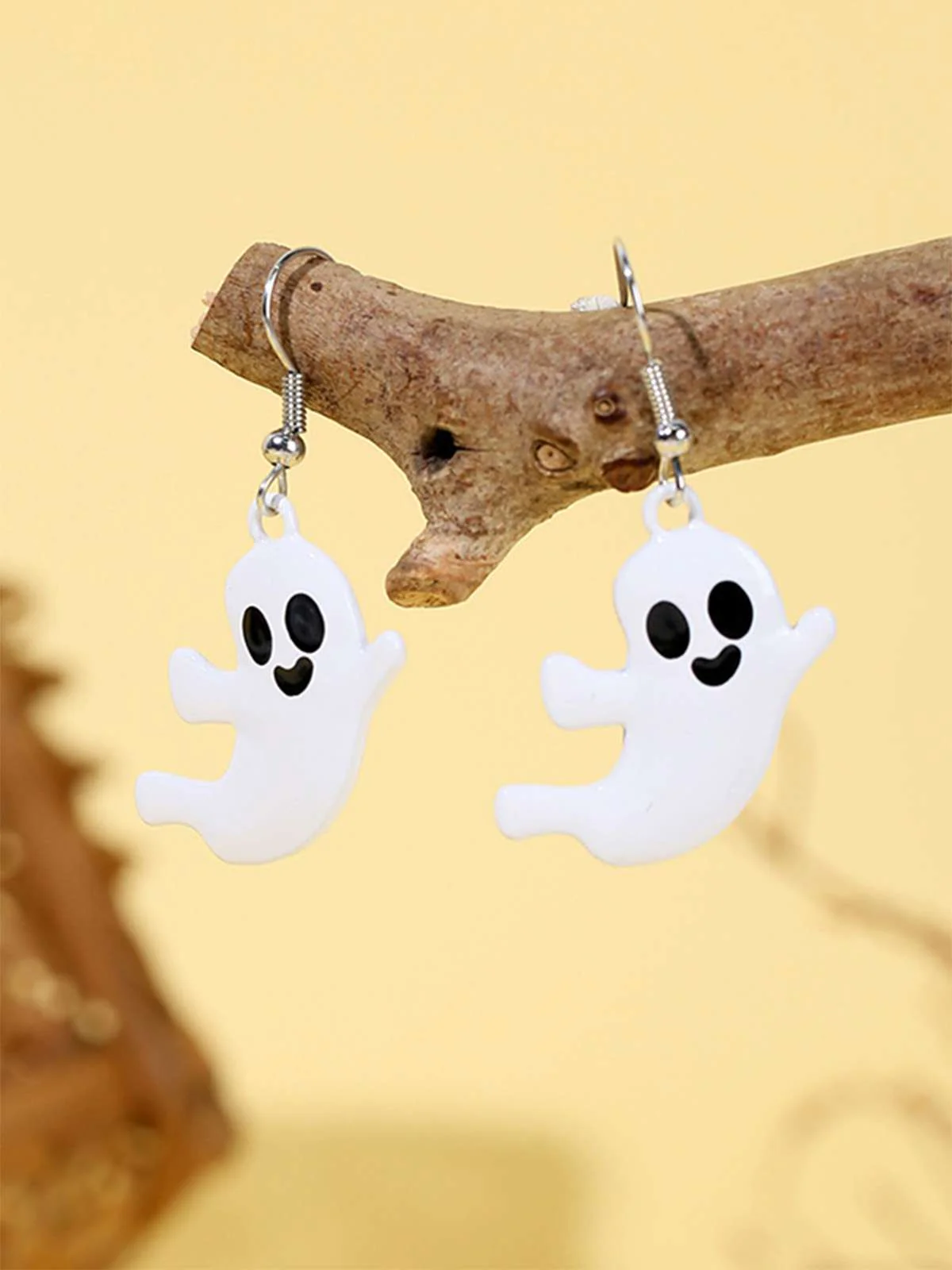 Weiß Halloween Geister-Ohrringe - Image 2