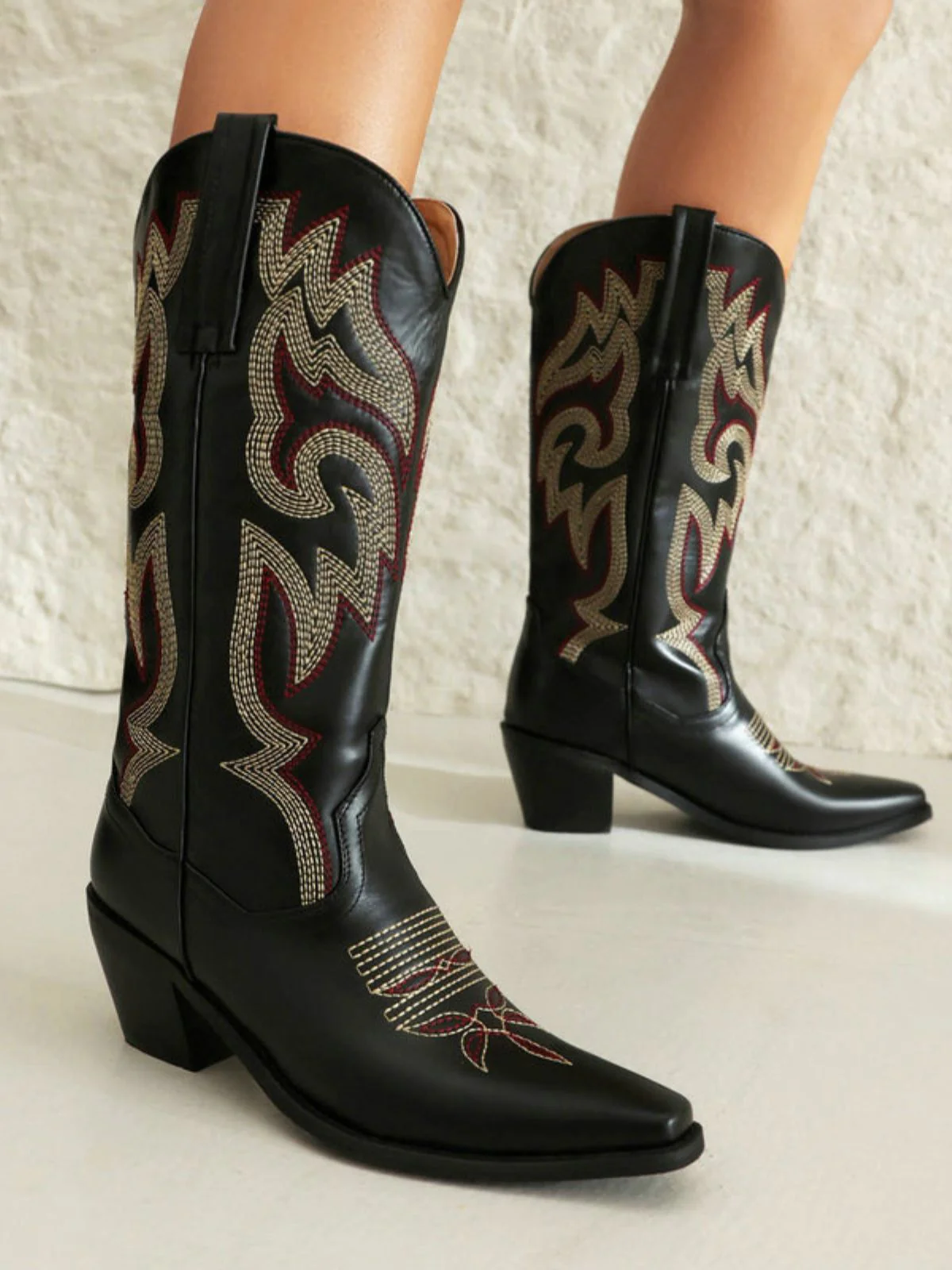Vintage Stickerei Western Cowboy Stiefel - Image 2