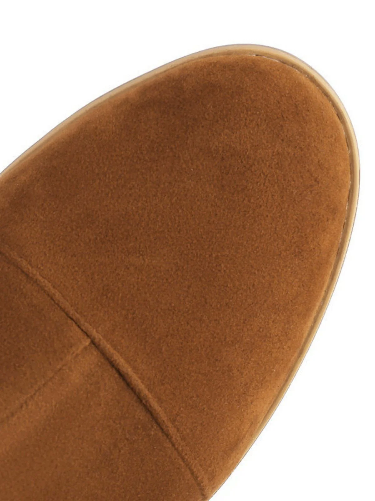 Wildleder Knee Schnürung Blockabsatz Stiefel - Image 5