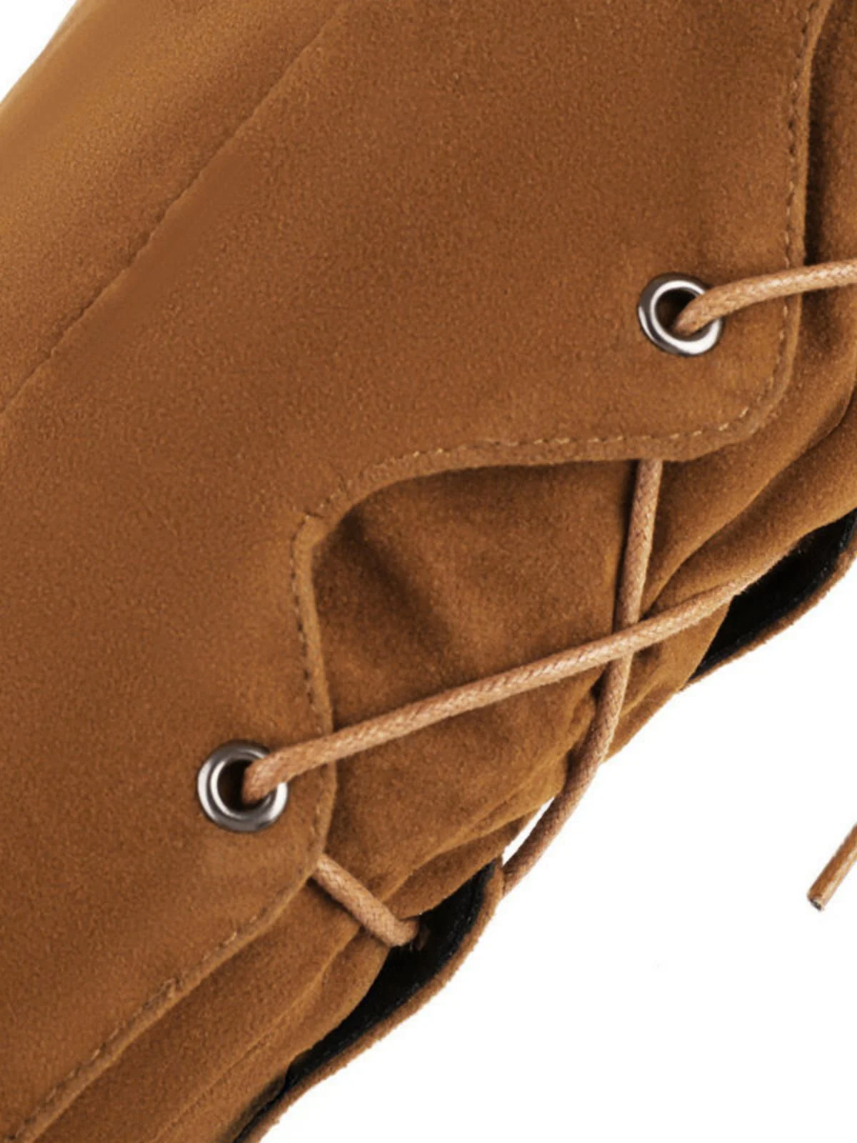 Wildleder Knee Schnürung Blockabsatz Stiefel - Image 6