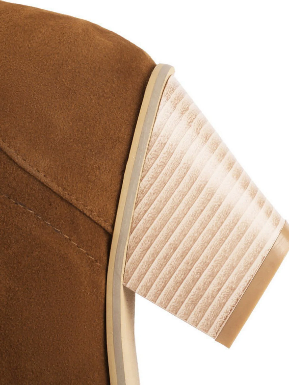 Wildleder Knee Schnürung Blockabsatz Stiefel - Image 7