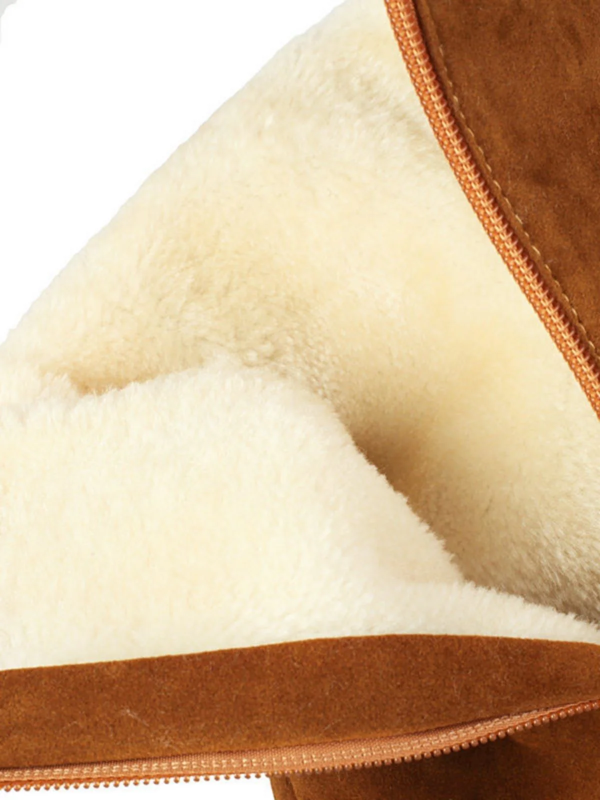 Wildleder Schnalle Kunstpelz Kniehohe Stiefel - Image 3
