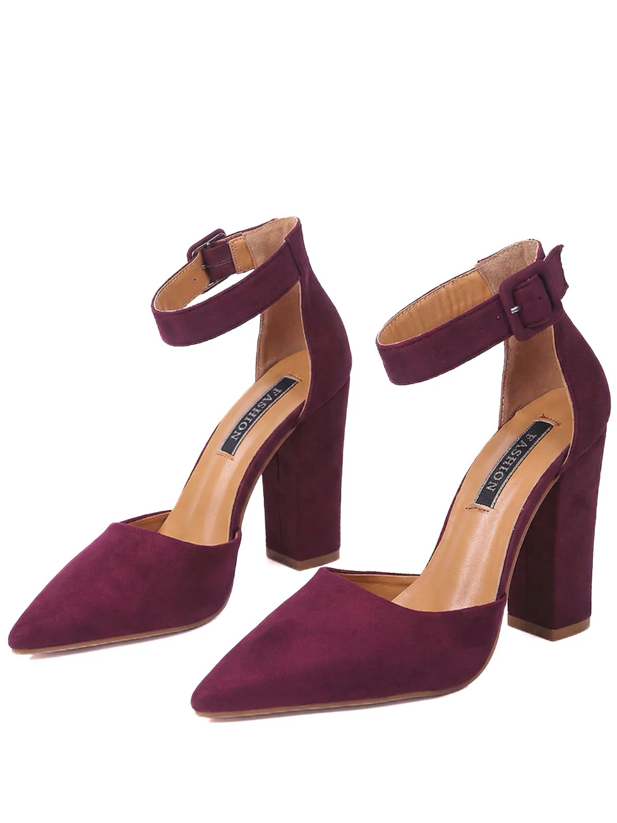 Wildleder Spitze Zehen Knöchel Riemen Hoch Absatz Pumps - Image 3
