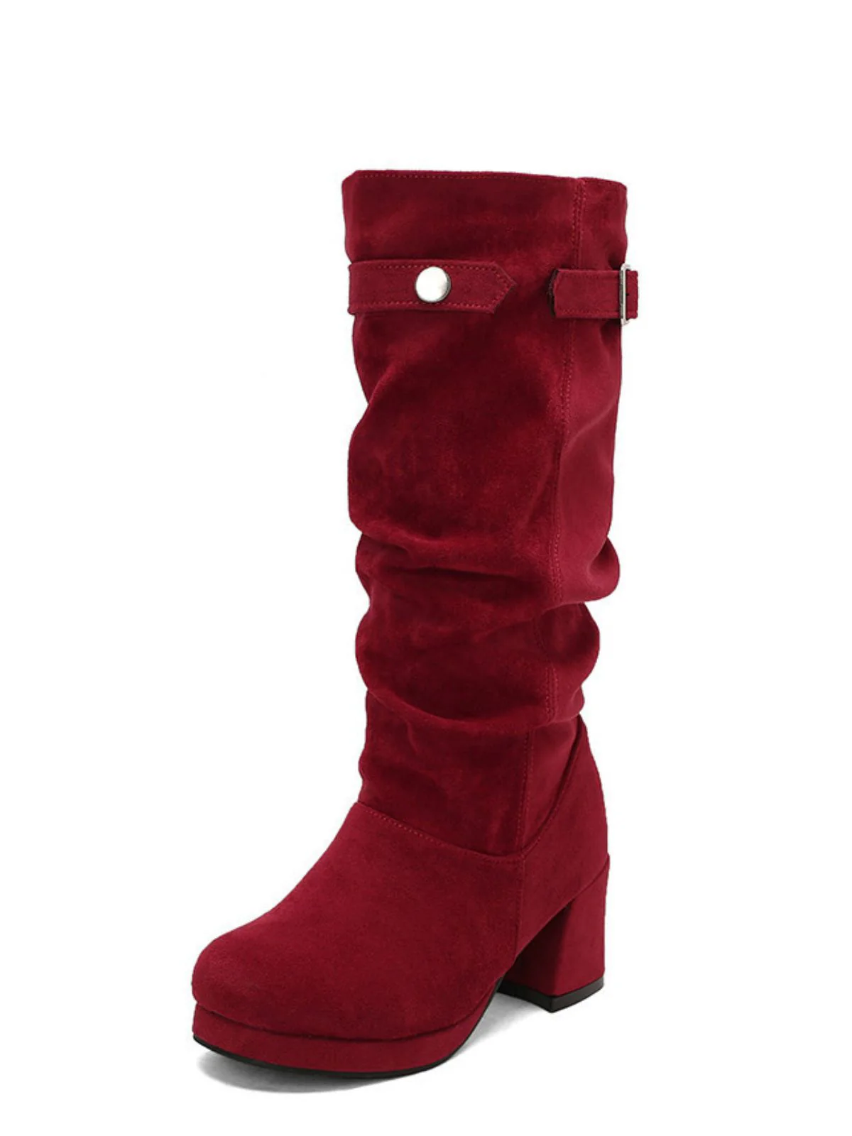 Wildleder-Stiefeletten mit Blockabsatz & Lässigem Schnitt - Image 4