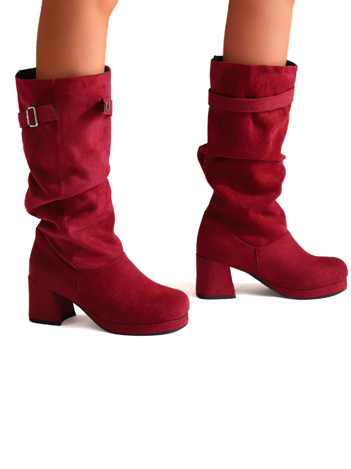 Wildleder-Stiefeletten mit Blockabsatz & Lässigem Schnitt - Image 5