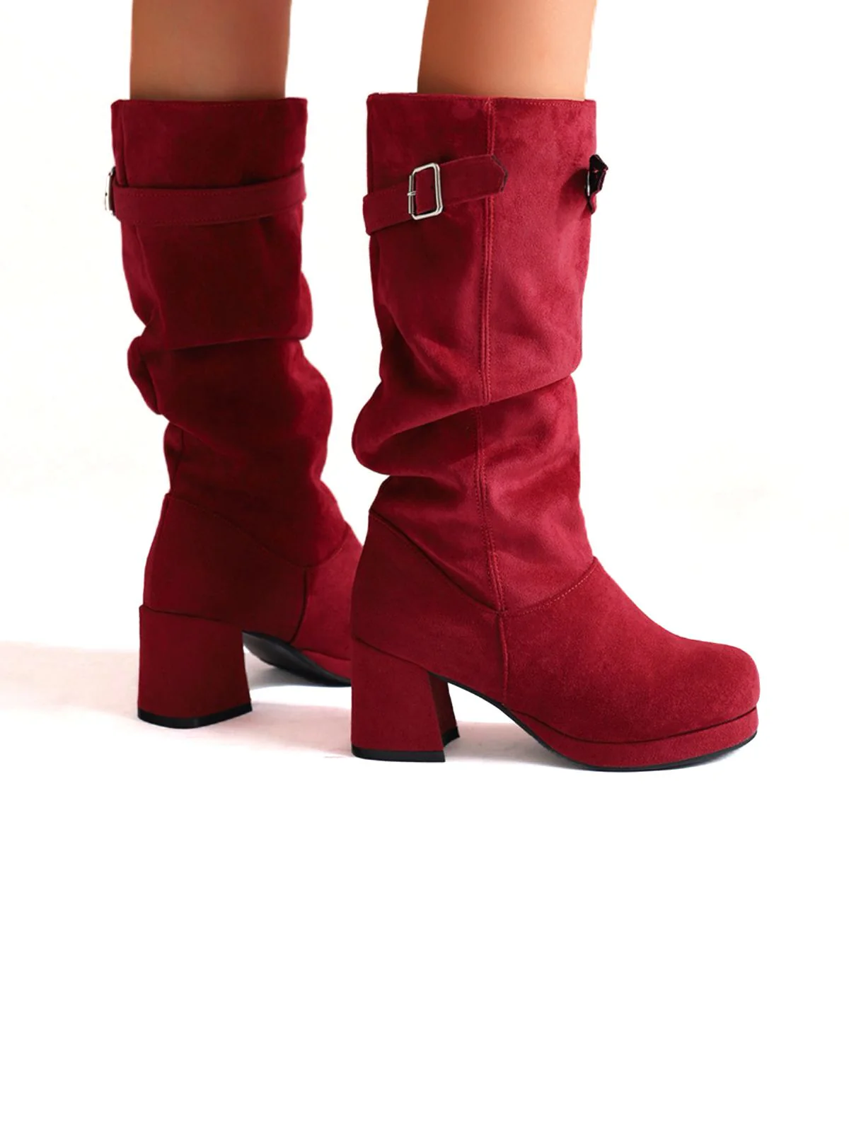 Wildleder-Stiefeletten mit Blockabsatz & Lässigem Schnitt - Image 6