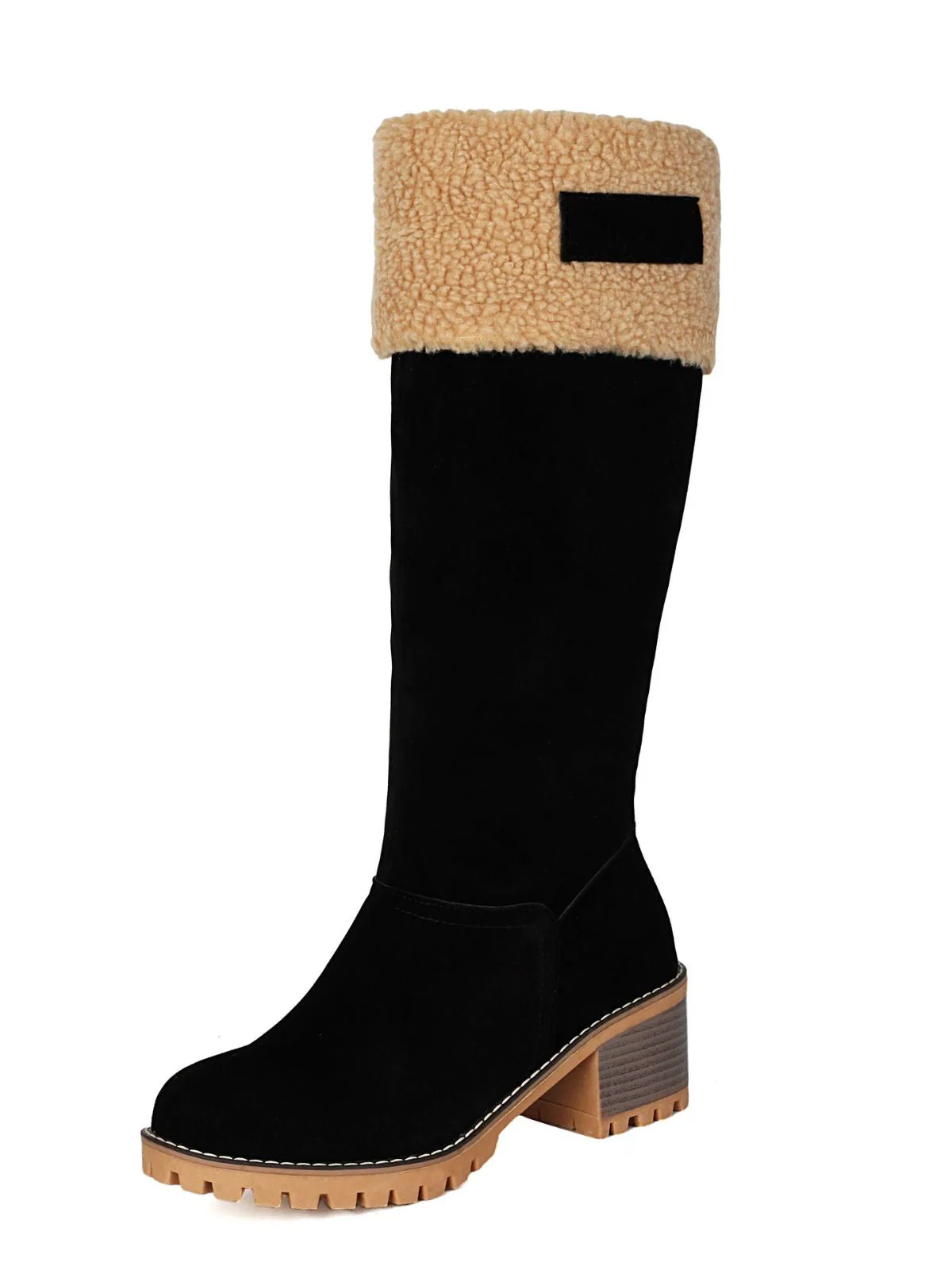 Winter Faux Wildleder Blockabsatz Schneestiefel - Image 6
