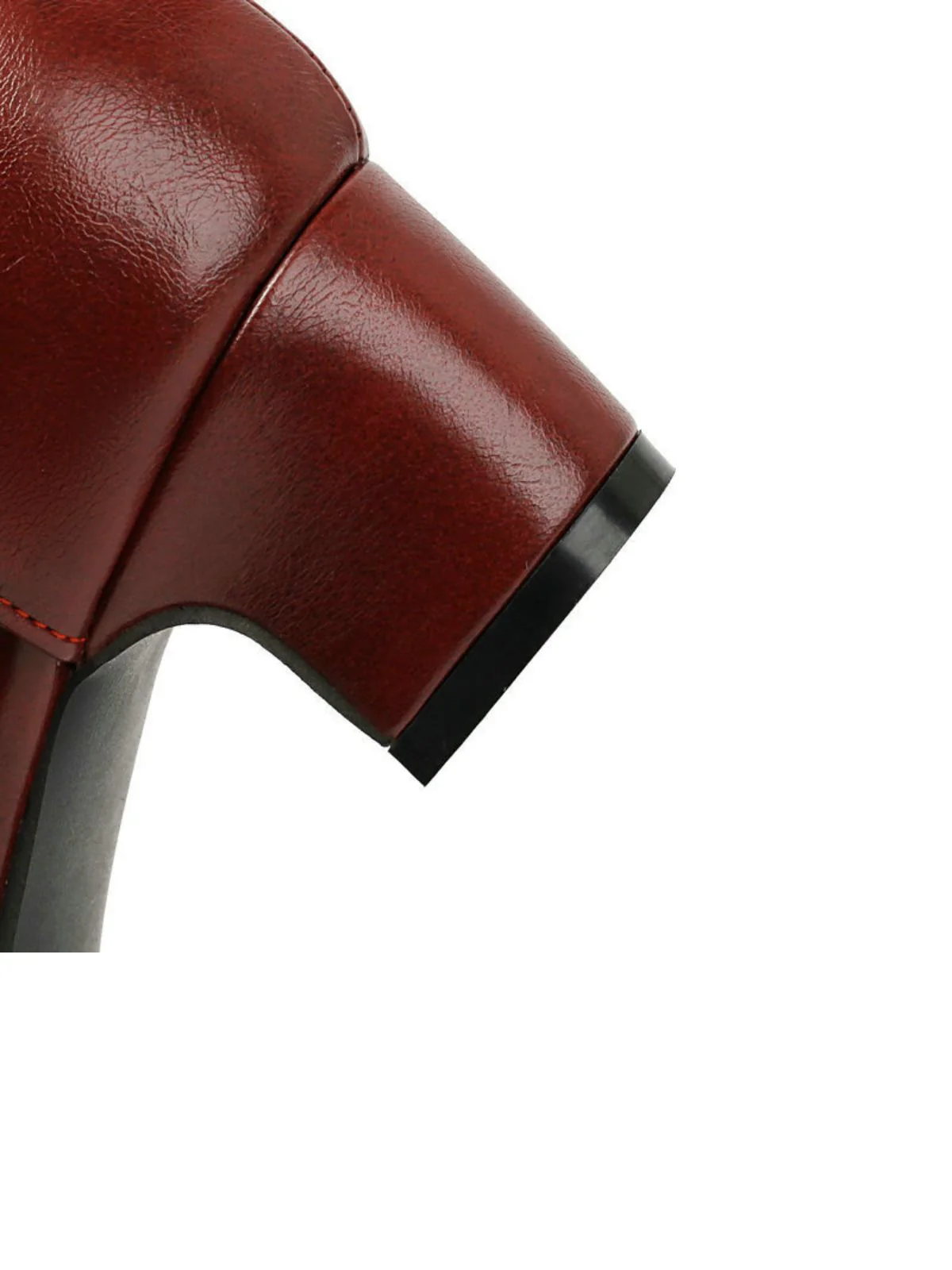 Zweifarbig Schleife Blockabsatz Mary Jane Pumps - Image 9